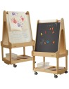 Mobile Staffelei Masterkidz - Magnettafel und trocken abwischbare Tafel 2-in-1