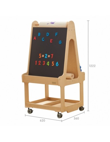 Mobile Staffelei Masterkidz - Magnettafel und trocken abwischbare Tafel 2-in-1