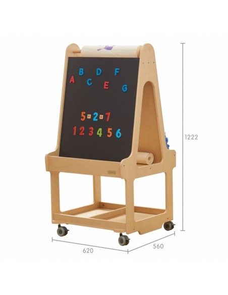 Mobile Staffelei Masterkidz - Magnettafel und trocken abwischbare Tafel 2-in-1