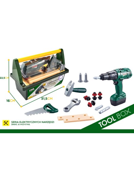 WOOPIE Large Tool Box for Children 15 pcs.