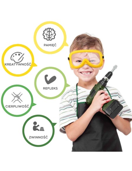 WOOPIE Large Tool Box for Children 15 pcs.