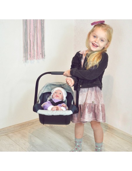 WOOPIE ROYAL lėlių nešyklė (33–48 cm) – rožinis foteliukas