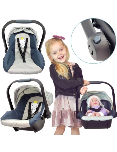 WOOPIE ROYAL lėlių nešyklė (33–48 cm) – rožinis foteliukas