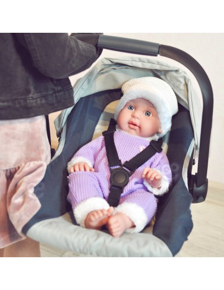 WOOPIE ROYAL lėlių nešyklė (33–48 cm) – rožinis foteliukas