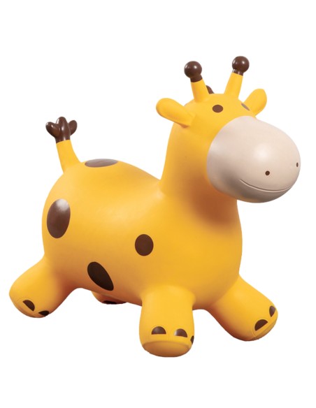Gummihüpfer Gelbe Giraffe + Pumpe – Ideales Spielzeug für Kinder