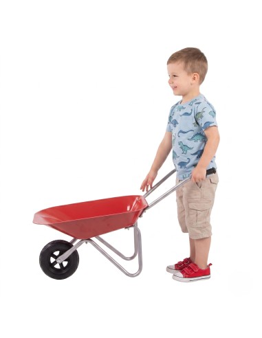CLASSIC WORLD EDU Metal Wheelbarrow for Sandbox and Garden