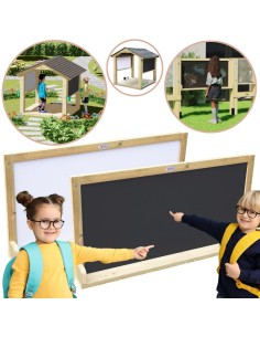 CLASSIC WORLD Double-Sided Magnetic Wooden Chalkboard
