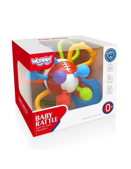 WOOPIE Rassel & Beißring, sensorischer Ball, Spielzeug für Babys 0+