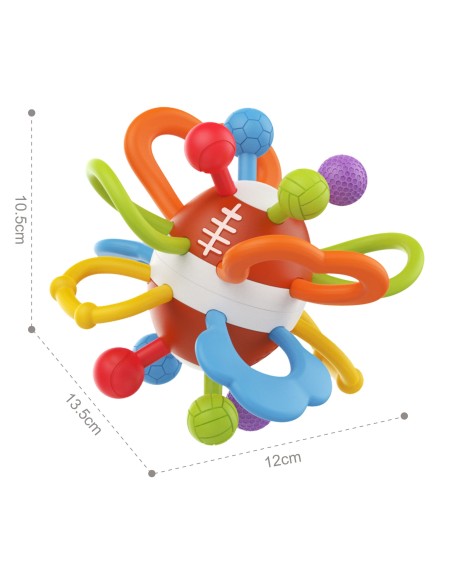 WOOPIE Rassel & Beißring, sensorischer Ball, Spielzeug für Babys 0+