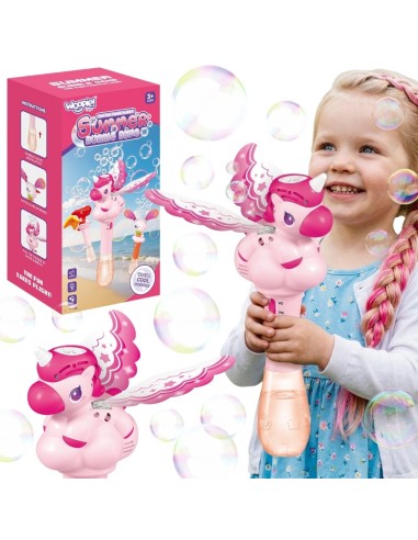 WOOPIE Seifenblasenmaschine – Einhorn, magischer Zauberstab für Kinder