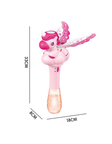 WOOPIE Seifenblasenmaschine – Einhorn, magischer Zauberstab für Kinder