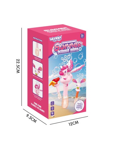 WOOPIE Seifenblasenmaschine – Einhorn, magischer Zauberstab für Kinder
