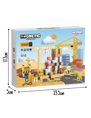 WOOPIE Magnetische Bausteine Bau 165-tlg. – 3D-Baukasten