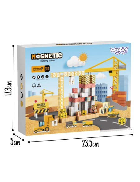 WOOPIE Magnetische Bausteine Bau 165-tlg. – 3D-Baukasten