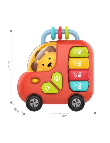 WOOPIE Interaktives Keyboard, Bus mit Löwe, Musikspielzeug 18m+