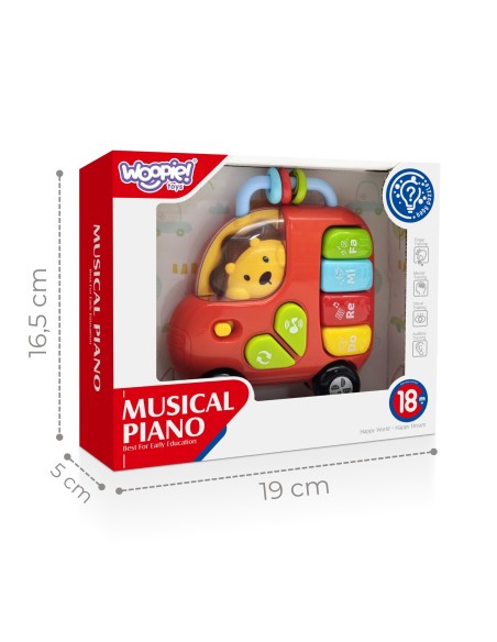 WOOPIE Interaktives Keyboard, Bus mit Löwe, Musikspielzeug 18m+