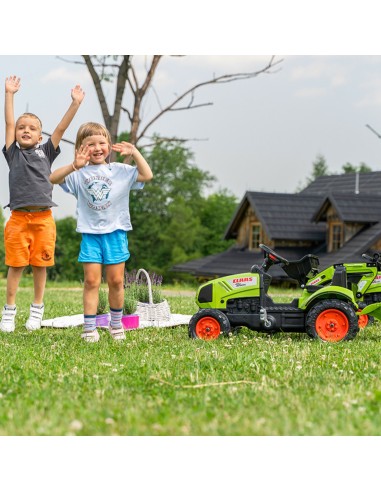 FALK Trettraktor mit Frontlader Claas Arion - Gartenspielzeug