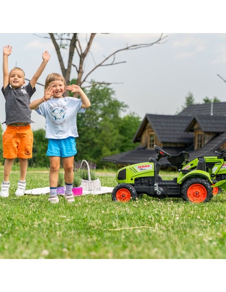 FALK Trettraktor mit Frontlader Claas Arion - Gartenspielzeug