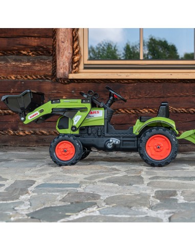 FALK Trettraktor mit Frontlader Claas Arion - Gartenspielzeug