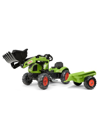FALK Trettraktor mit Frontlader Claas Arion - Gartenspielzeug
