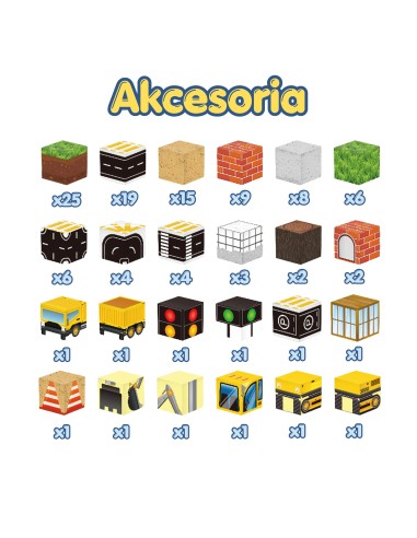 WOOPIE magnetinės kaladėlės statybvietei 115 el. – kūrybinis rinkinys