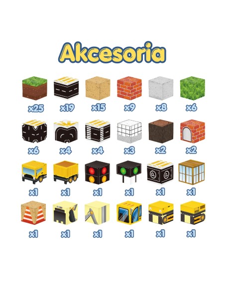 WOOPIE magnetinės kaladėlės statybvietei 115 el. – kūrybinis rinkinys