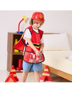Viga Zestaw Małego Strażaka Kamizelka + Drewniane akcesoria 8 el. 2
