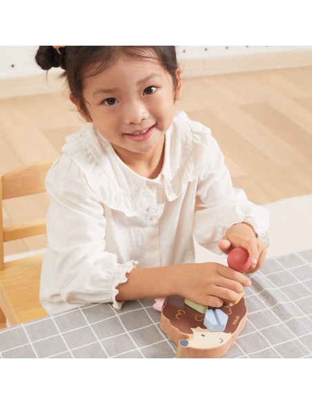 VIGA Wooden Hedgehog Toy with Screws Montessori - Creative Play