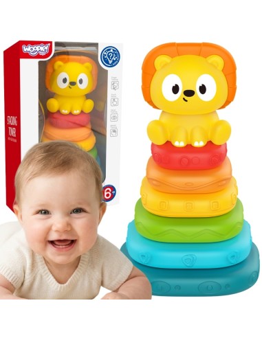 WOOPIE Sinnespyramide mit Löwe - Lern-Turm 6m+
