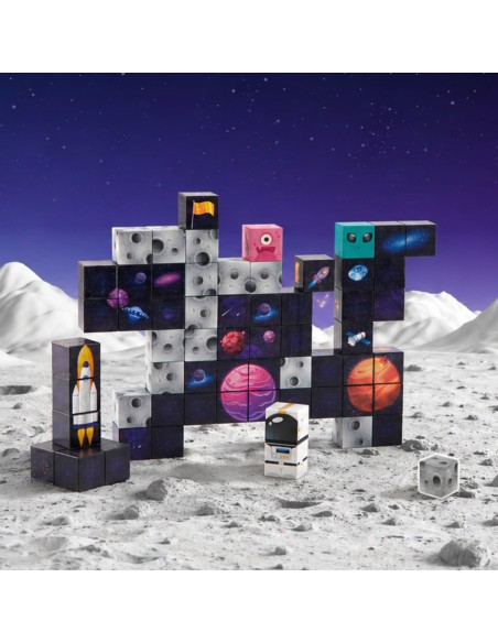 WOOPIE Magnetinės konstrukcinės kaladėlės Kosmos 74 el.