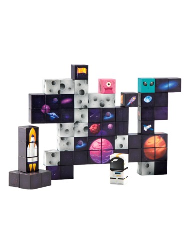 WOOPIE Magnetinės konstrukcinės kaladėlės Kosmos 74 el.