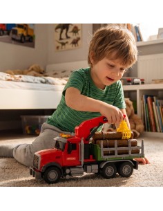 WOOPIE Ciężarówka z Ruchomym Dźwigiem do Drewna Dźwięk Światła 1:14 2