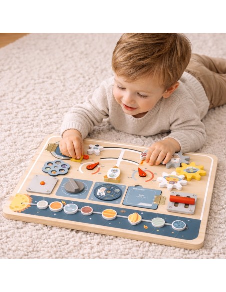 Woopie Manipulationstafel Weltraum – Holz Lernspiel STEM