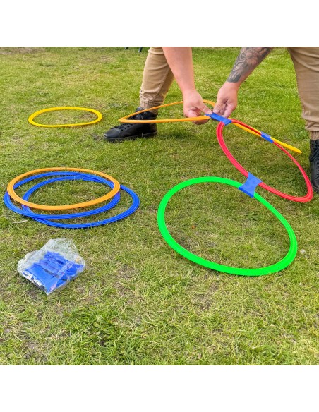 WOOPIE Hinkelspiel Set 10 Springringe – idealer Spielspaß!