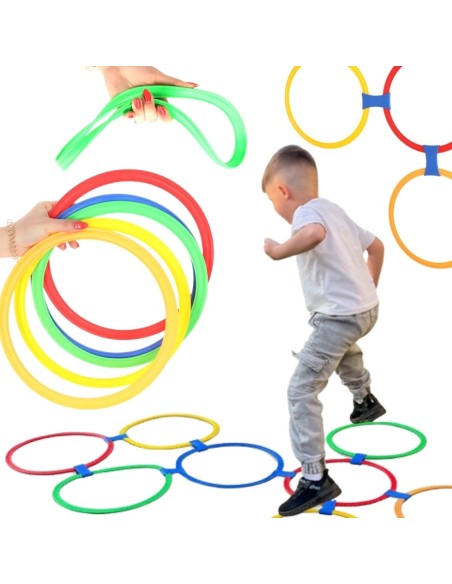 WOOPIE Hopscotch Game Set of 10 Jumping Rings - Perfect Fun!