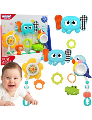 Sensorikbogen mit Spielzeug für Laufgitter & Kinderwagen WOOPIE – Sensorisches Spielzeug