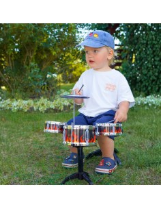 WOOPIE Perkusja Dla Dzieci Płomienie 3 Bębny 1 Talerz 2