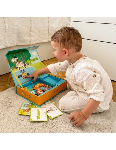 CLASSIC WORLD Układanka Magnetyczna Zwierzęta Tablica Klocki Puzzle Pamięć 60 el. 2