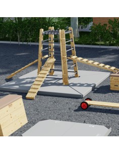 Holz-Kletterturm mit Matten Classic World – Spielplatz 2
