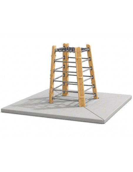 Holz-Kletterturm mit Matten Classic World – Spielplatz