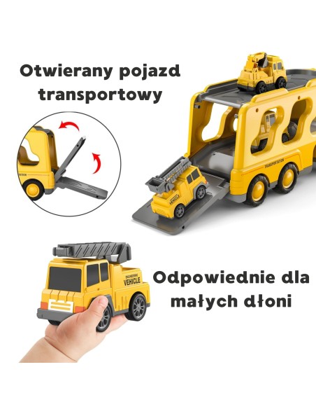 WOOPIE Abschleppwagen-Set 5 Autos – Pannenhilfe für Kinder