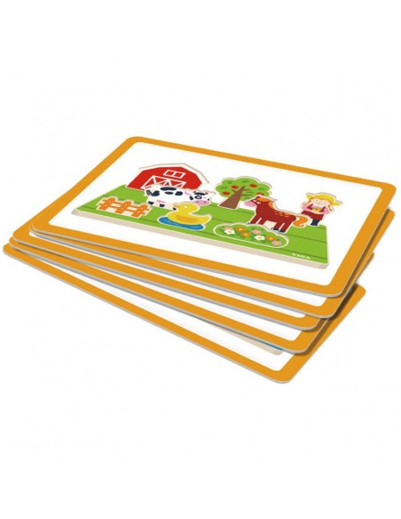 Viga 2-in-1 Wooden Distance Learning Puzzle - Montessori Education
