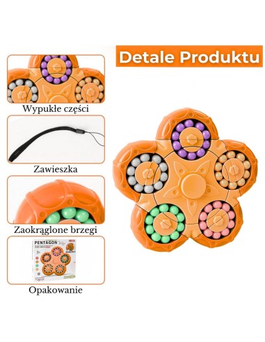 Magic Beans Puzzle Pentagon– antistresinė loginė „fidget“ dėlionė WOOPIE