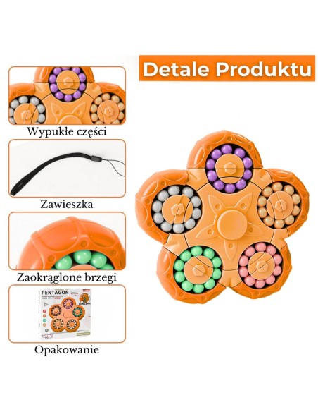 Magic Beans Puzzle Pentagon– antistresinė loginė „fidget“ dėlionė WOOPIE