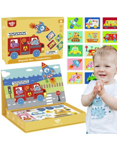 TOOKY TOY Montessori-Legespiel 80-tlg. – Magnetisches Kästchen für Kinder