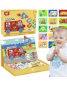 Montessori TOOKY TOY 80-piece puzzle - Magnetic Box for Children