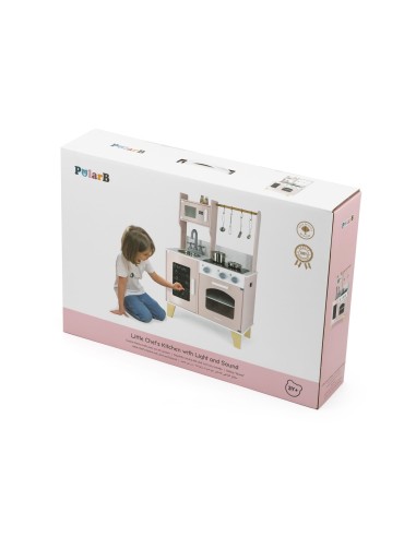 Viga – Interaktive Holzküche PolarB mit Zubehör für Kinder