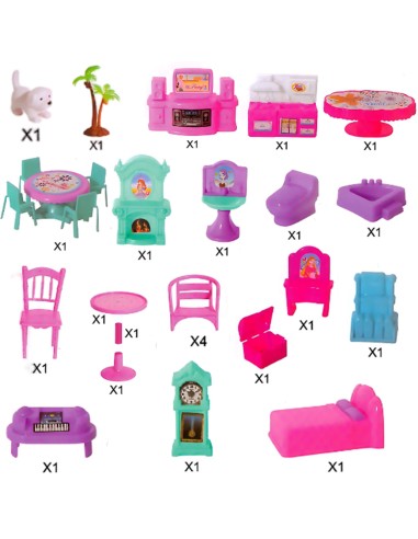 PONY FANTASY VILLA Dollhouse 120 pcs - Toy