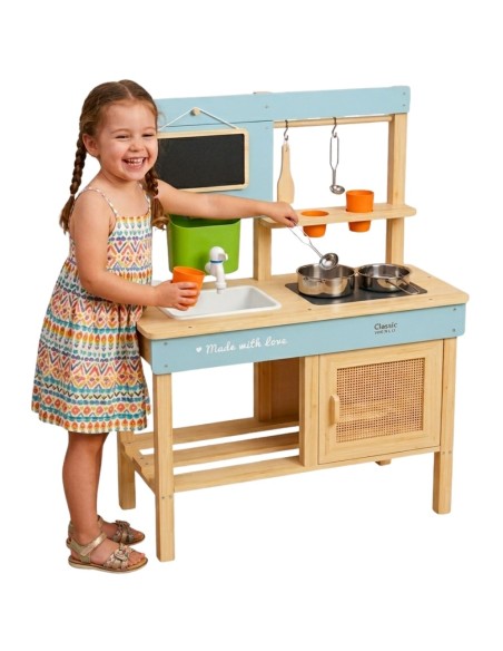 XXL Holz-Garten-Matschküche mit Zubehör CLASSIC WORLD