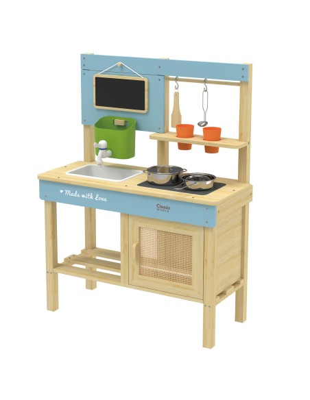 XXL Holz-Garten-Matschküche mit Zubehör CLASSIC WORLD